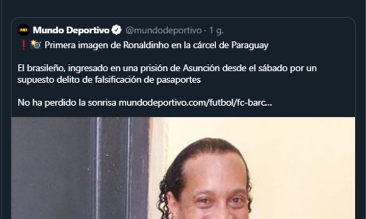 ZDJĘCIE Ronaldinho po zatrzymaniu w areszcie! :D